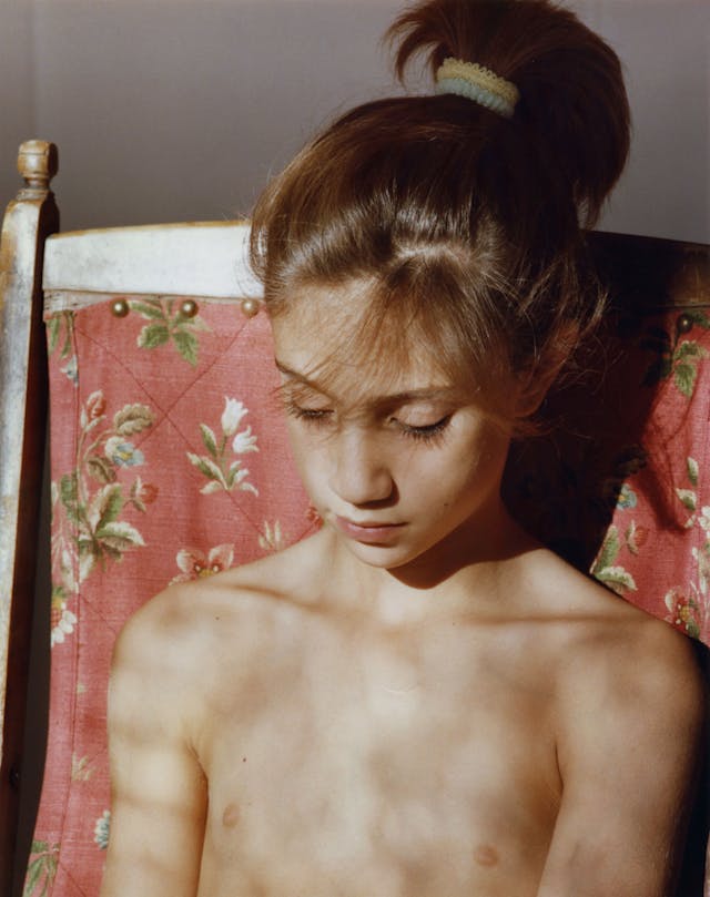 How does a mother explain the sometimes confusing different interpretations society puts upon women's bodies, possibly in conflict? How do we explain how we feel about the ownership and power of our own bodies to a child who has not reached puberty? The Apple of my Eye, 1991.