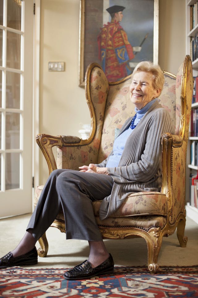 Dame Gillian Wagner DBE OBE at her home, Victoria, London, UK - November 2012